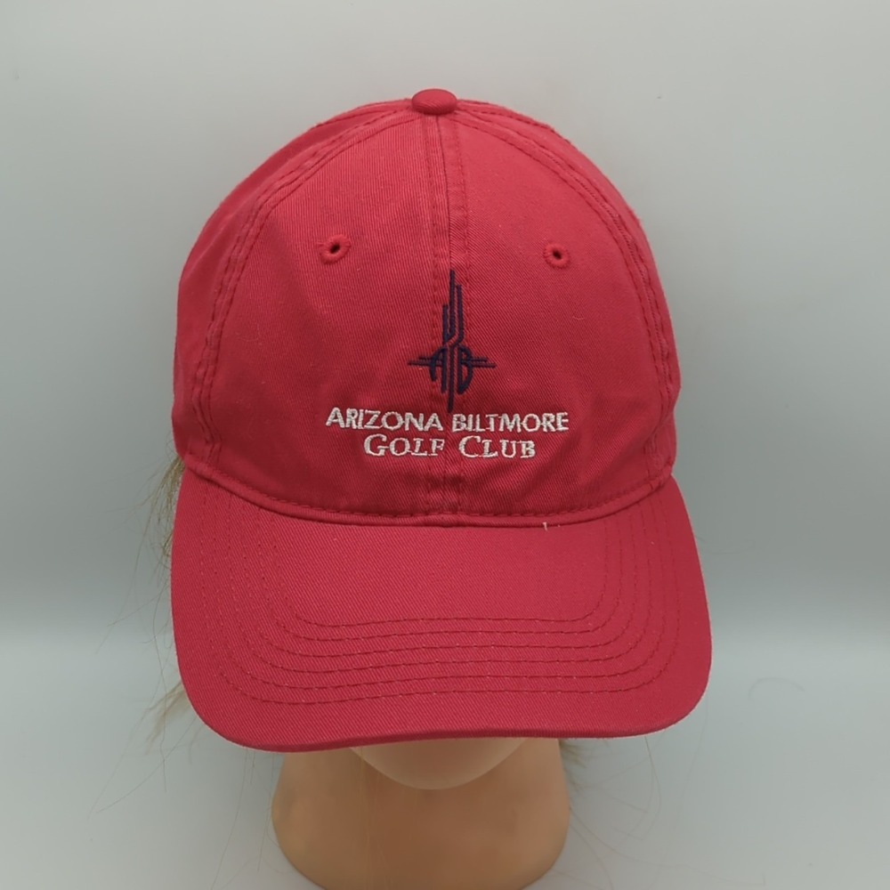 Arizona Biltmore Golf Club Hat Red White Logo Spell Out Adjustable Cap